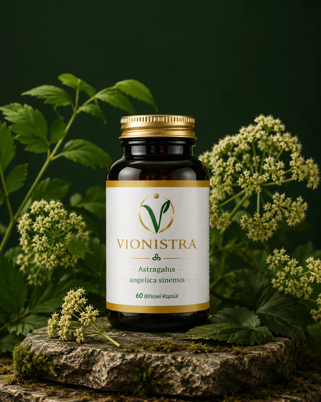 Vionis Pharma bitkisel takviye ürün ambalajı